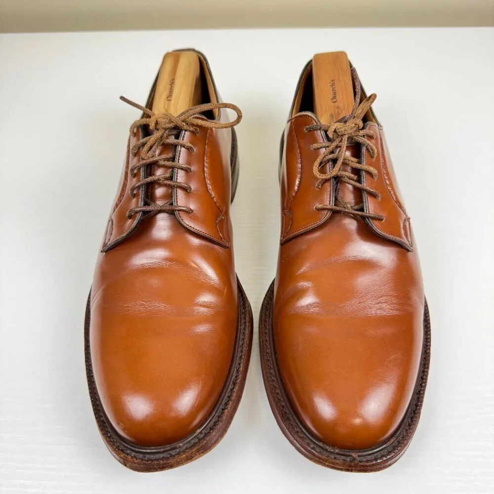 Church's Custom Grade Shannon Polished Binder Derby Brown Leather Shoes